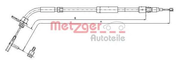 Cable, parking brake 10.9334