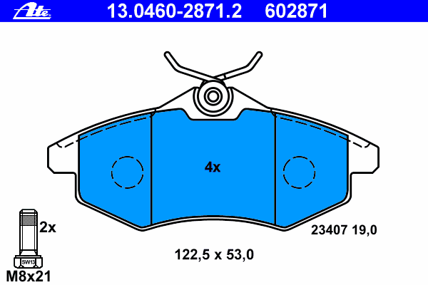 Brake Pad Set, disc brake 13.0460-2871.2