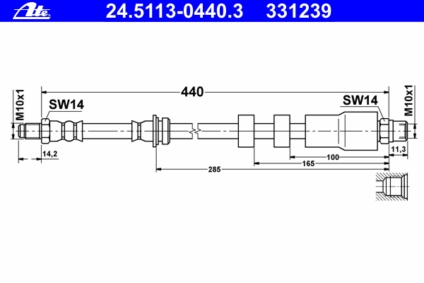 Tubo flexible de frenos 24.5113-0440.3