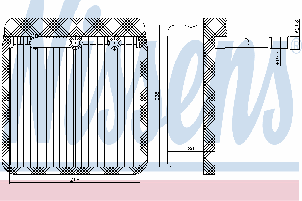 Evaporator, air conditioning 92193