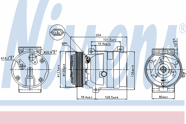 Kompressor, klimatanläggning 89063