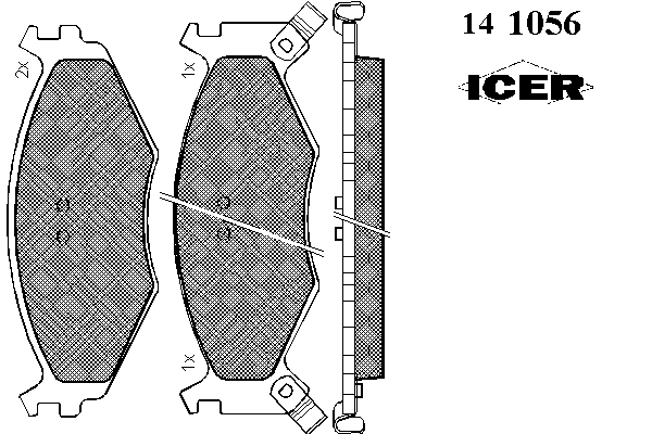 Комплект тормозных колодок, дисковый тормоз 141056