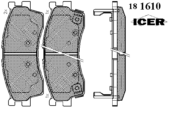 Kit de plaquettes de frein, frein à disque 181610