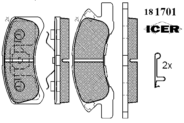 Jogo de pastilhas para travão de disco 181701