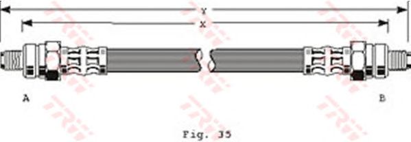Tubo flexível de travão PHC113