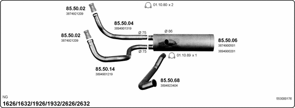 Exhaust System 553000176
