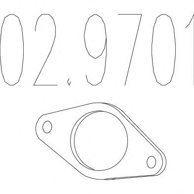 Gasket, exhaust pipe 02.9701