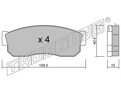 Комплект тормозных колодок, дисковый тормоз 211.0