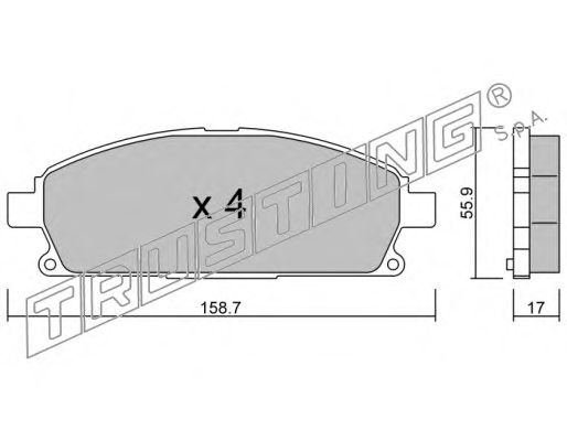 Комплект тормозных колодок, дисковый тормоз 421.0