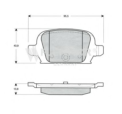 Комплект тормозных колодок, дисковый тормоз FB210553