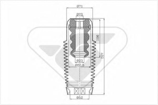 Dust Cover Kit, shock absorber KP012