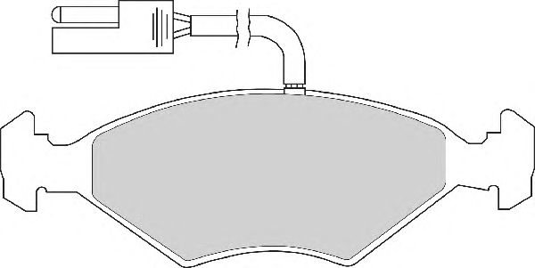 Комплект тормозных колодок, дисковый тормоз FD6245A