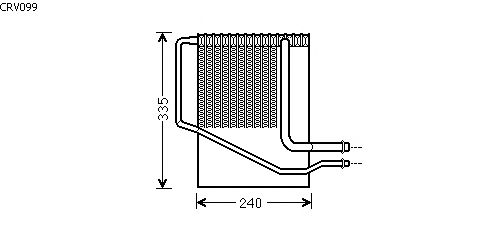 Evaporator, air conditioning CRV099