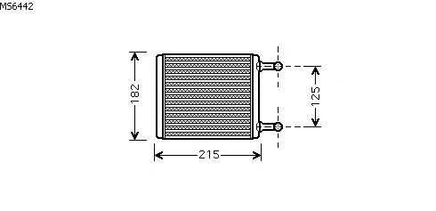 Permutador de calor, aquecimento do habitáculo MS6442