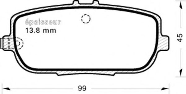 Комплект тормозных колодок, дисковый тормоз 829