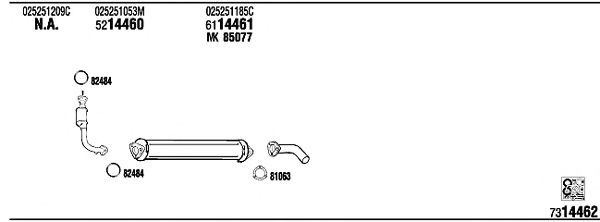 Exhaust System VW72220