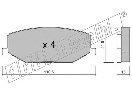 Комплект тормозных колодок, дисковый тормоз 099.0