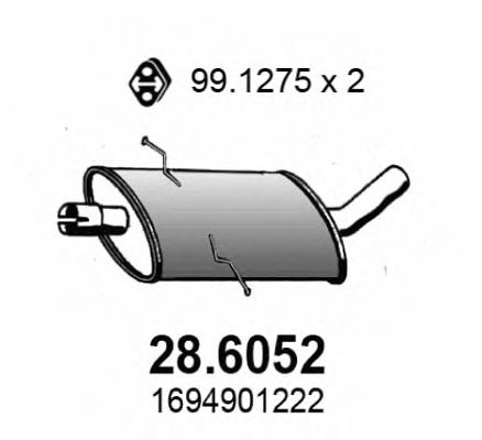 Mittelschalldämpfer 28.6052
