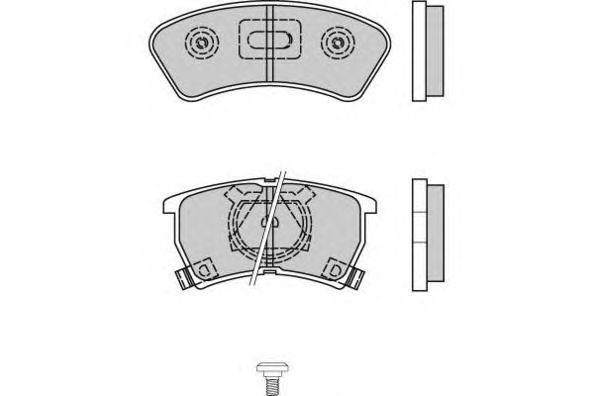 Комплект тормозных колодок, дисковый тормоз 12-0352