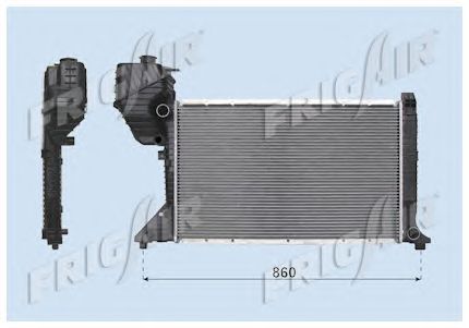 Radiator, engine cooling 0206.2085