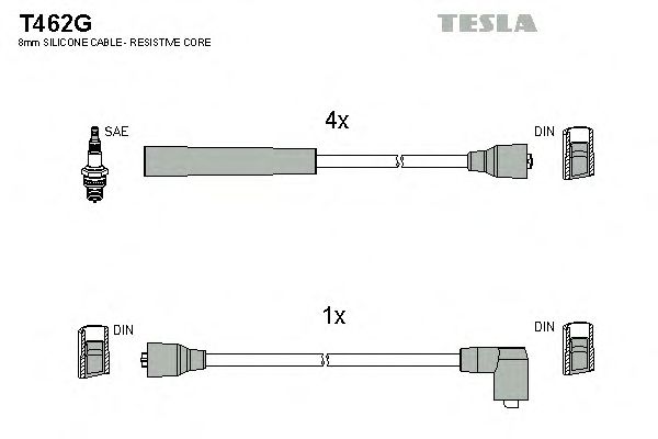Комплект проводов зажигания T462G