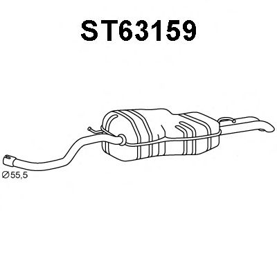 Глушитель выхлопных газов конечный ST63159