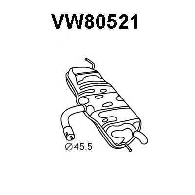 Silenziatore posteriore VW80521