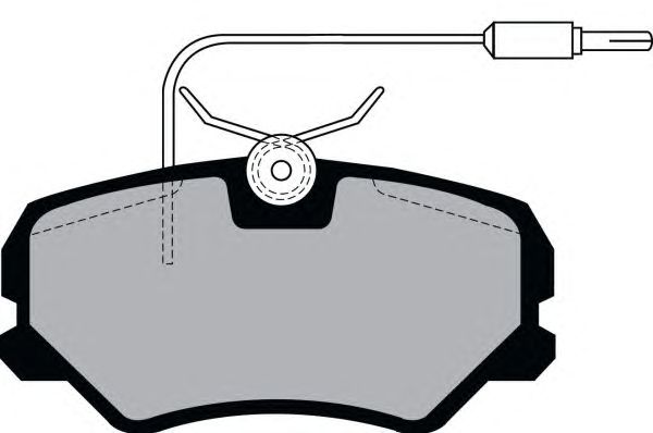 Комплект тормозных колодок, дисковый тормоз PA1041
