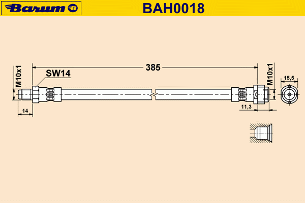 Flessibile del freno BAH0018