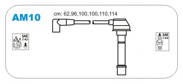 Комплект проводов зажигания AM10