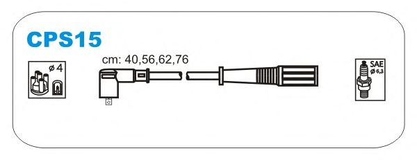 Комплект проводов зажигания CPS15