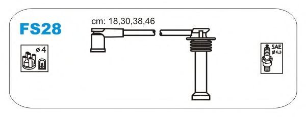 Комплект проводов зажигания FS28