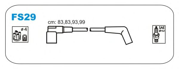 Комплект проводов зажигания FS29