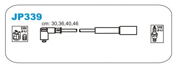 Комплект проводов зажигания JP339