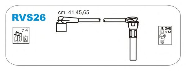Комплект проводов зажигания RVS26