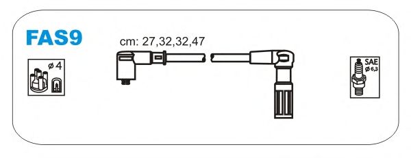Комплект проводов зажигания FAS9