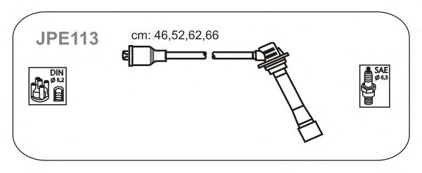 Комплект проводов зажигания JPE113