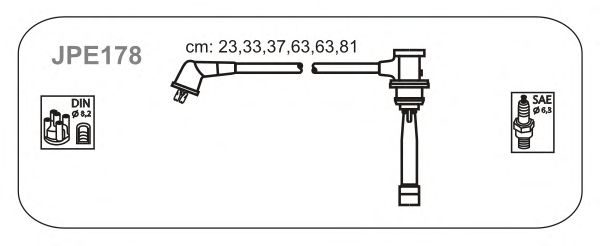 Комплект проводов зажигания JPE178