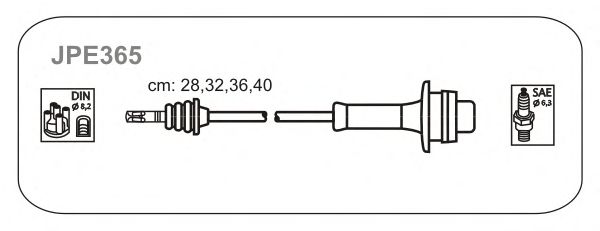 Комплект проводов зажигания JPE365
