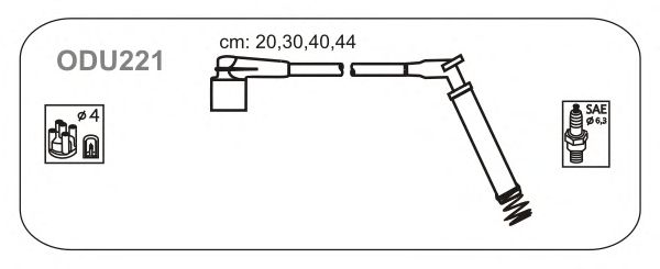 Комплект проводов зажигания ODU221