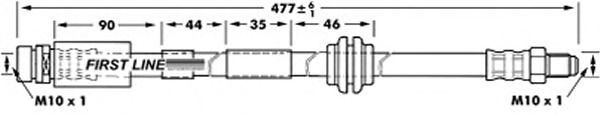 Tubo flexible de frenos FBH6985