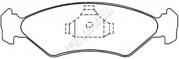 Комплект тормозных колодок, дисковый тормоз FBP1160