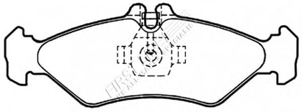 Комплект тормозных колодок, дисковый тормоз FBP3108