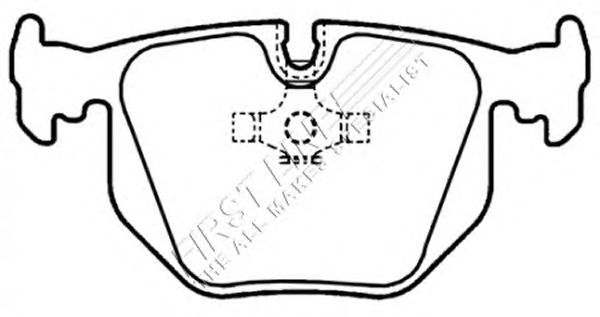 Комплект тормозных колодок, дисковый тормоз FBP3182