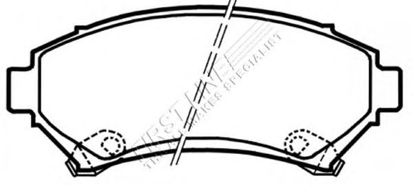 Комплект тормозных колодок, дисковый тормоз FBP3314