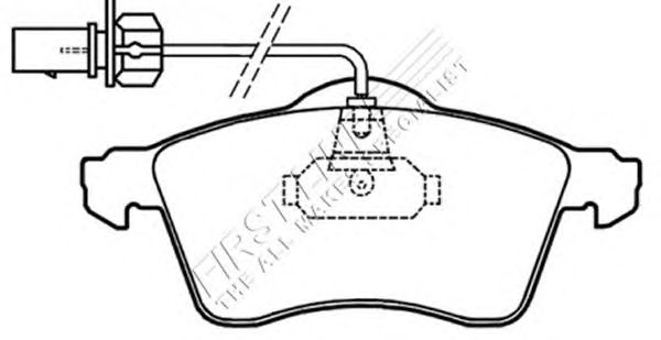 Комплект тормозных колодок, дисковый тормоз FBP3320