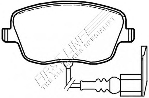 Kit de plaquettes de frein, frein à disque FBP3487