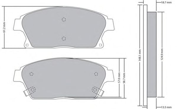Комплект тормозных колодок, дисковый тормоз FBP-1723