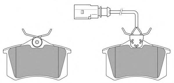 Комплект тормозных колодок, дисковый тормоз FBP-0572