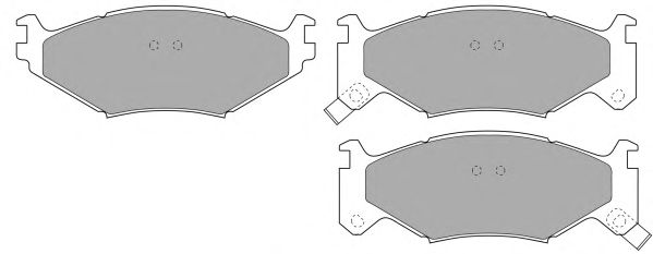Kit de plaquettes de frein, frein à disque FBP-0987